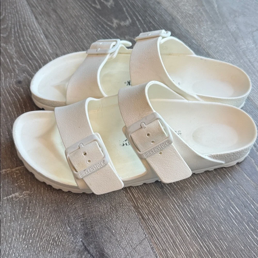 Pre-owned Birkenstock Arizona Essentials EVA L7 M5 Womens White Sandals AS0228 - Picture 4 of 5
